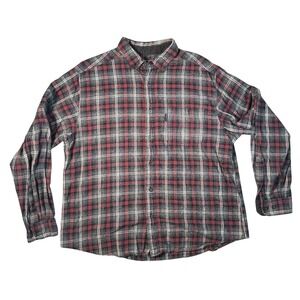 Woolrich‎ Mens Charcoal Plaid Cotton Flannel Button Down Shirt XL